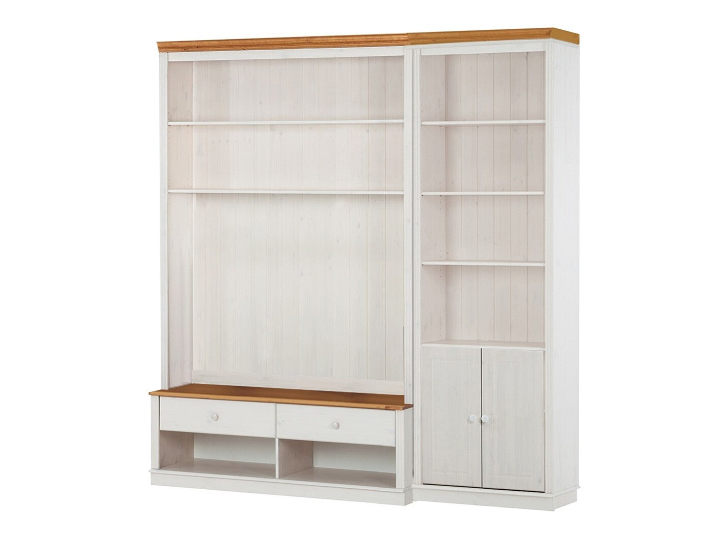 Viesistabas komplekts Saltoro 105 (Balts + Medus ozols)