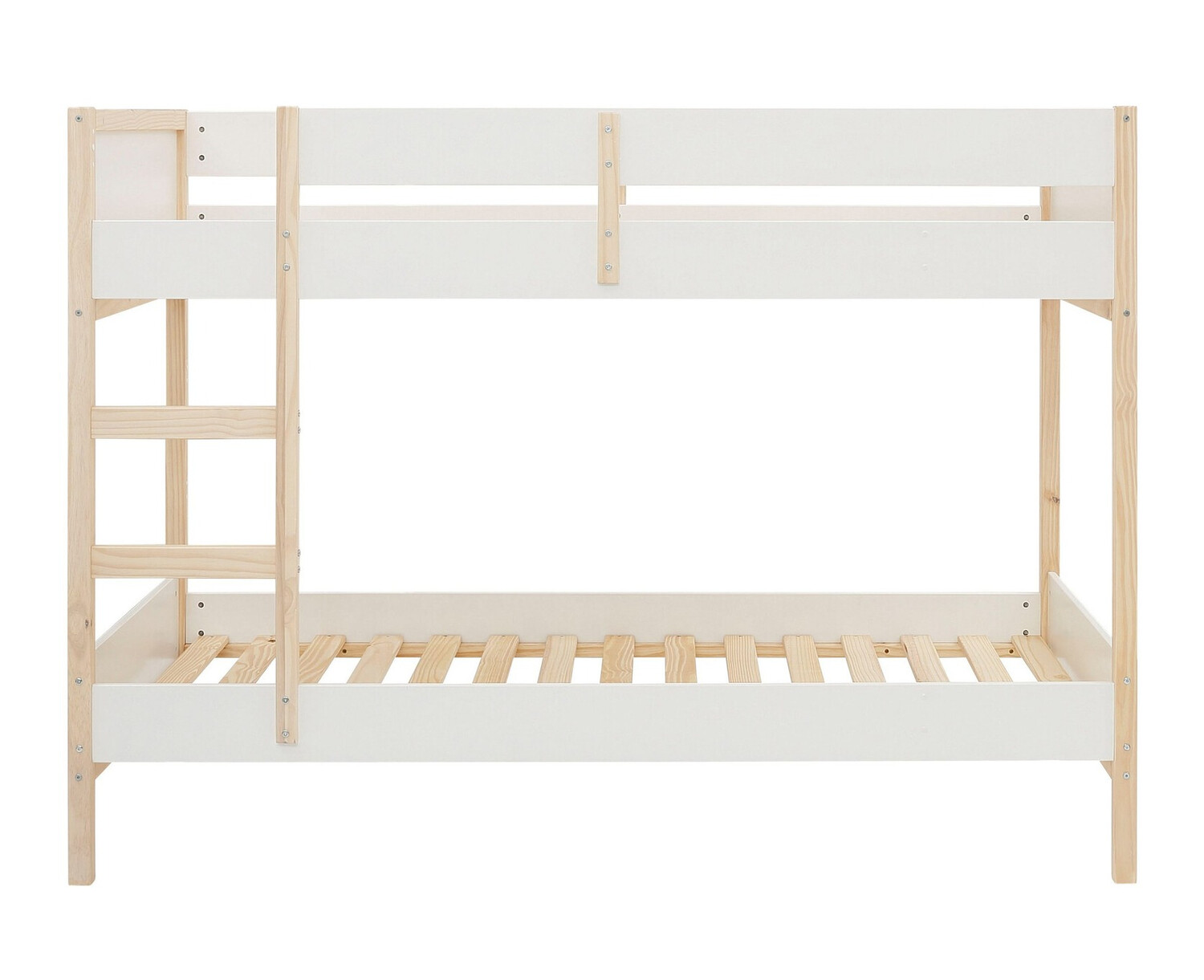 Divstāvu gulta Fenmele 100 (Balts + Gaišs koks)