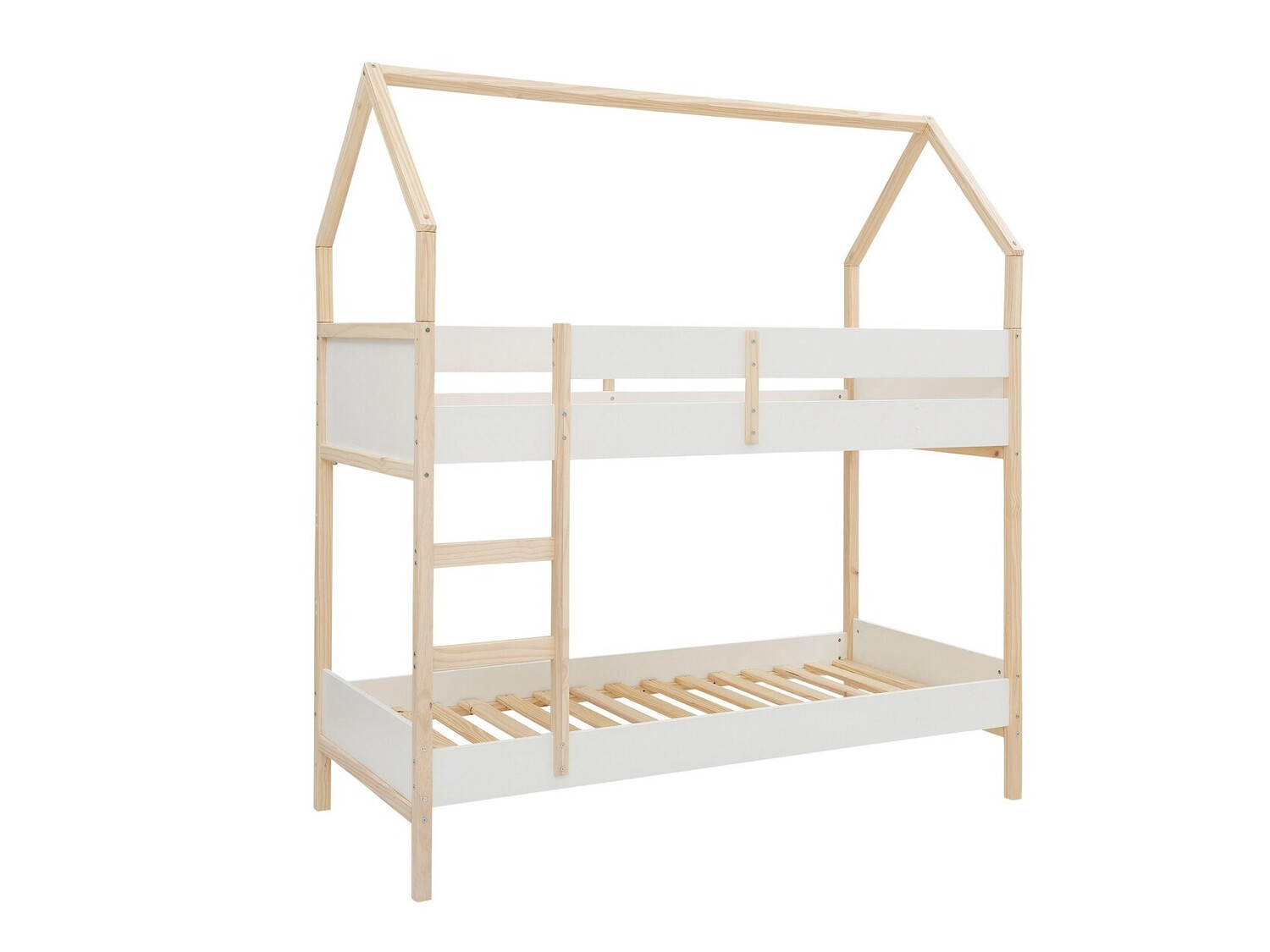 Divstāvu gulta Fenmele 101 (Balts + Gaišs koks)