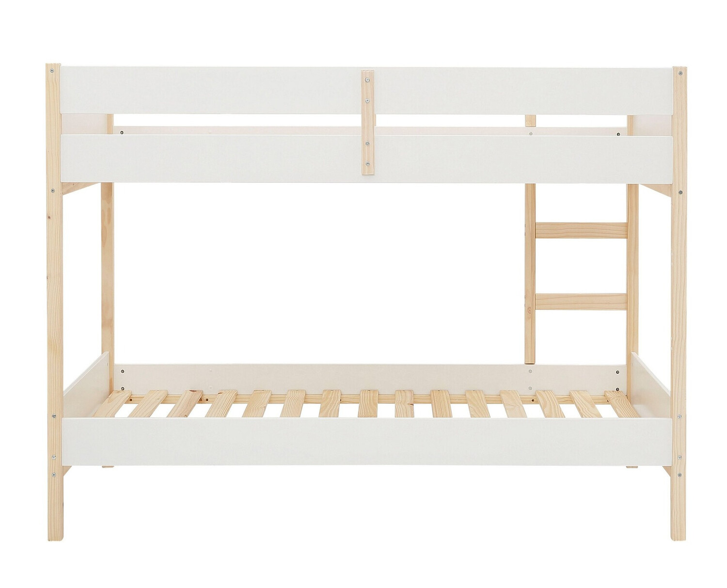 Двухъярусная кровать Fenmele 100 (Белый + Светлое дерево)