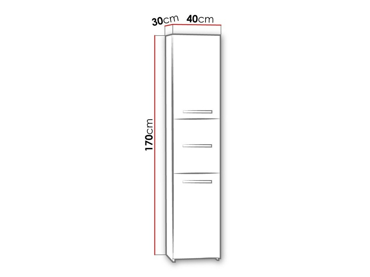 Stāvošs vannas skapītis Comfivo Piscator II