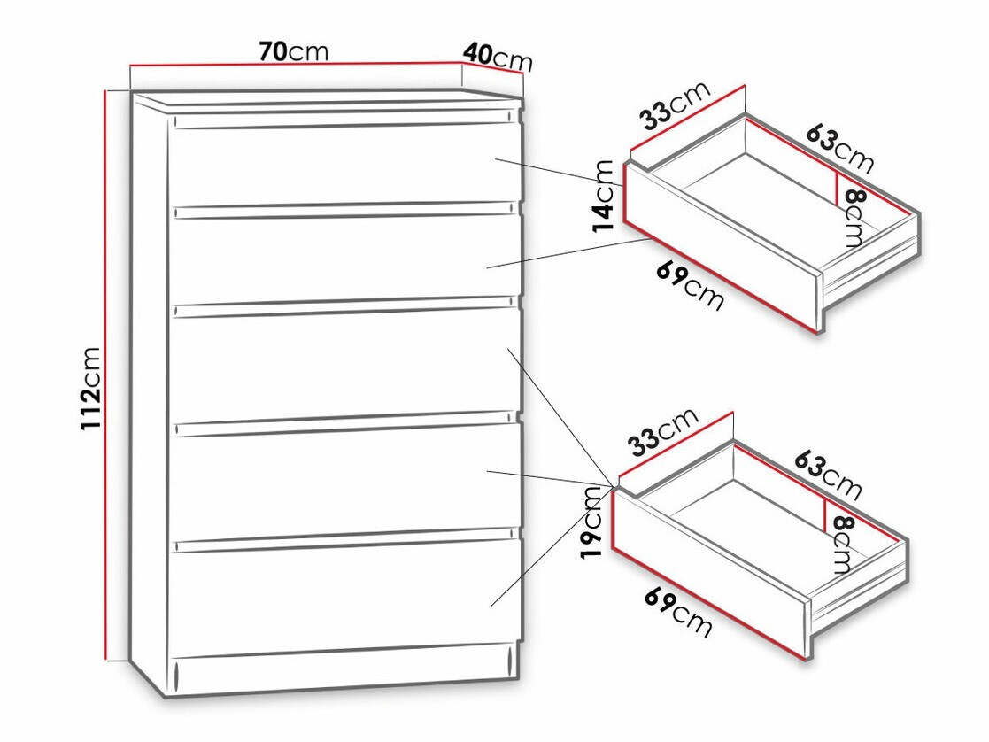 Kumode Comfivo 231 (Melns)