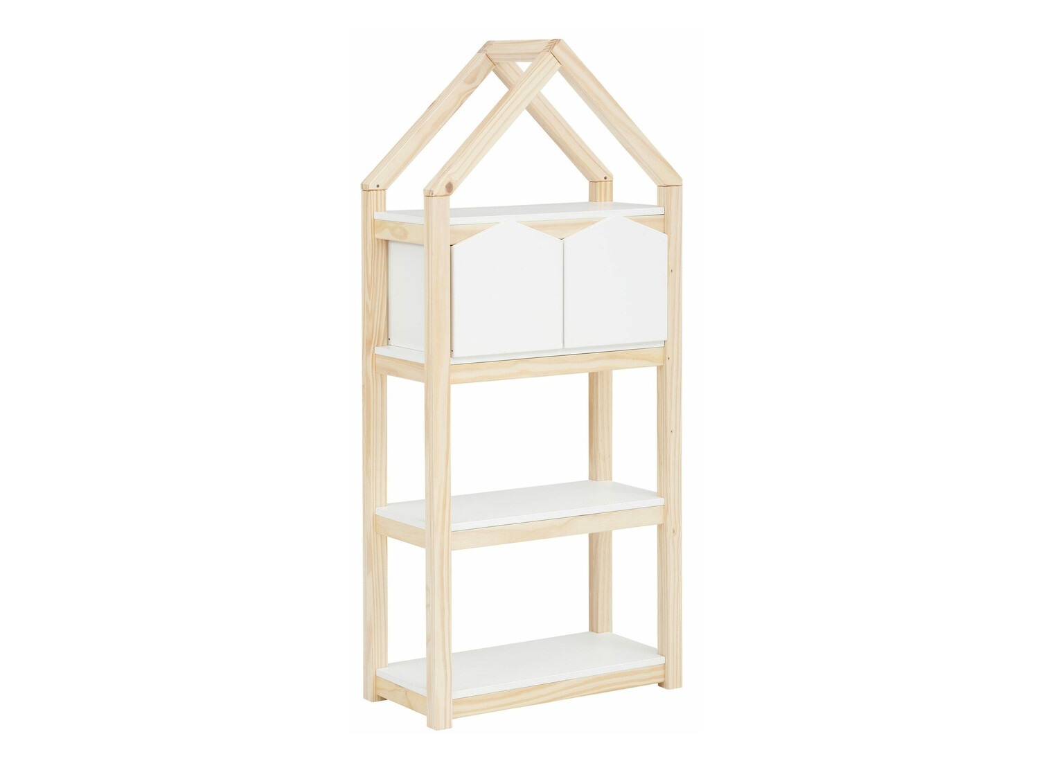 Стеллаж Fenmele 106 (Белый + Светлое дерево)