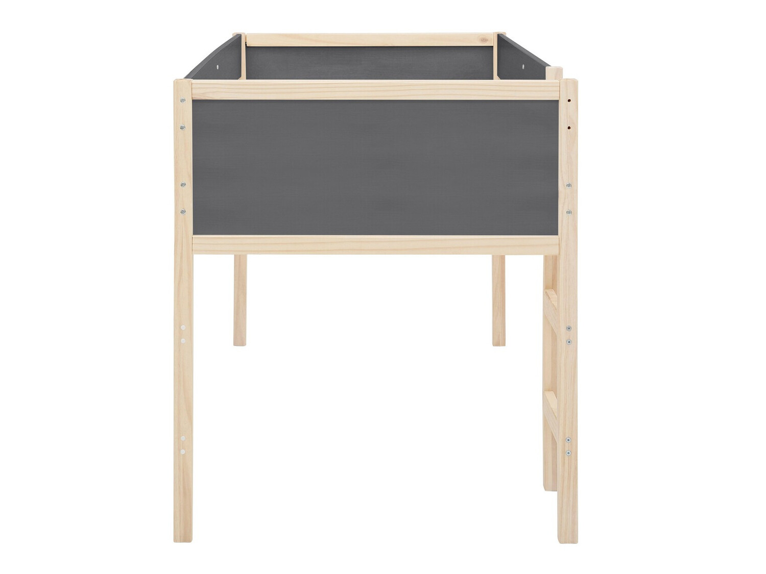 Высокая кровать Fenmele 103 (Серый + Светлое дерево)