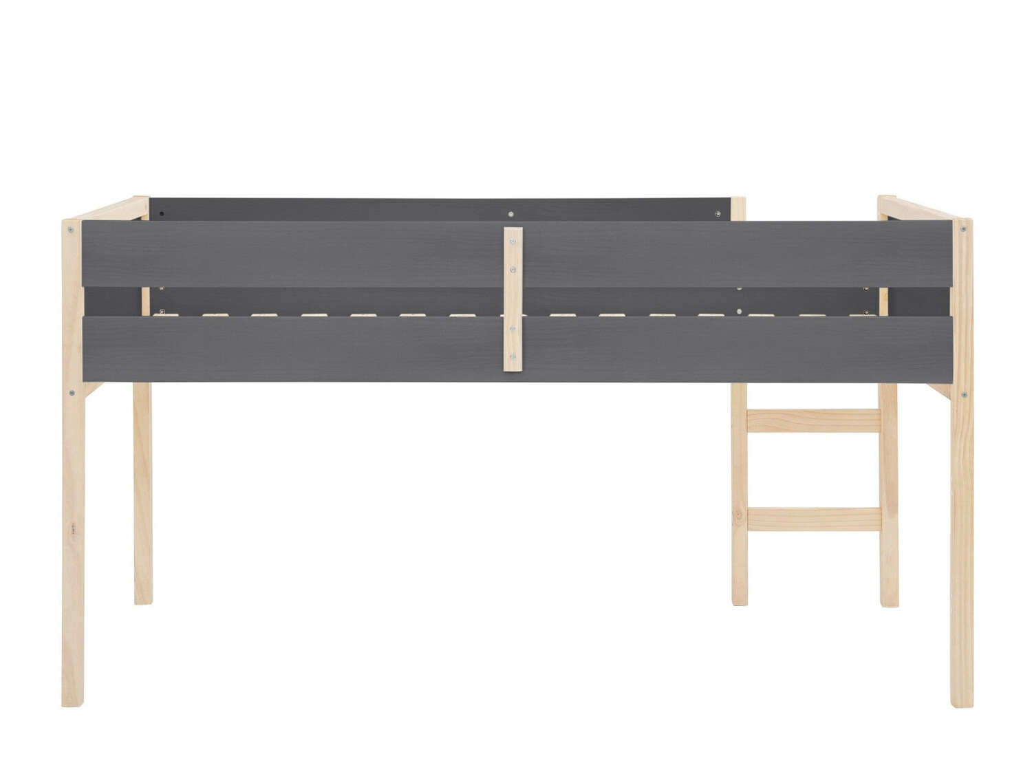 Высокая кровать Fenmele 103 (Серый + Светлое дерево)