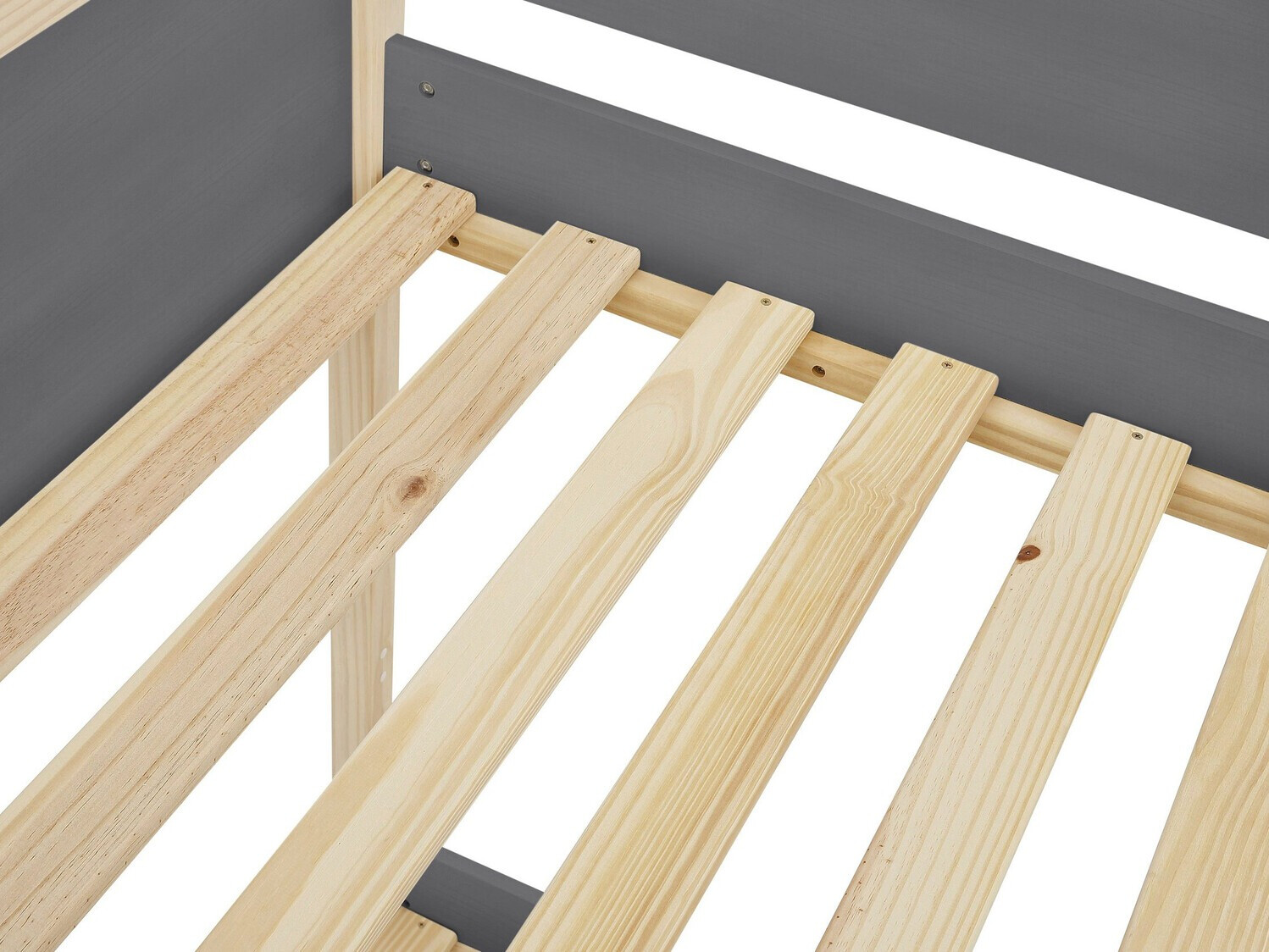 Высокая кровать Fenmele 104 (Серый + Светлое дерево)