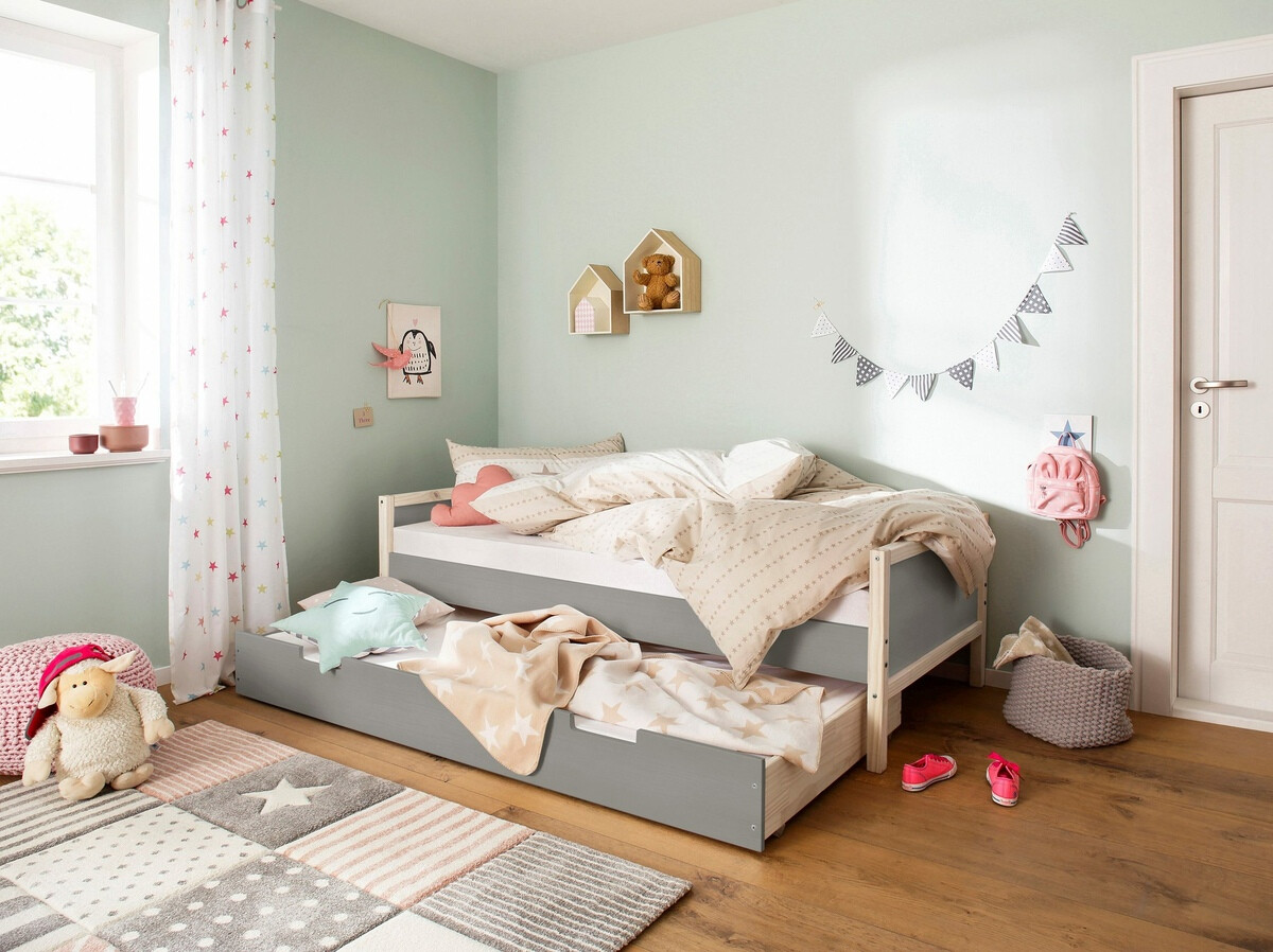 Ящик для постельного белья Fenmele 105 (Серый + Светлое дерево)