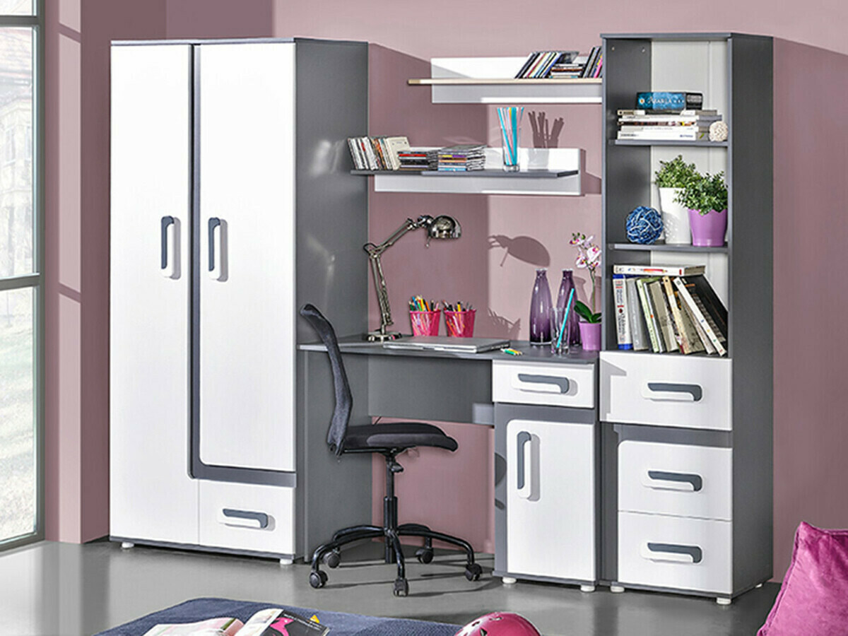 Plaukts Levtala 105 (Antracīts + Balts)