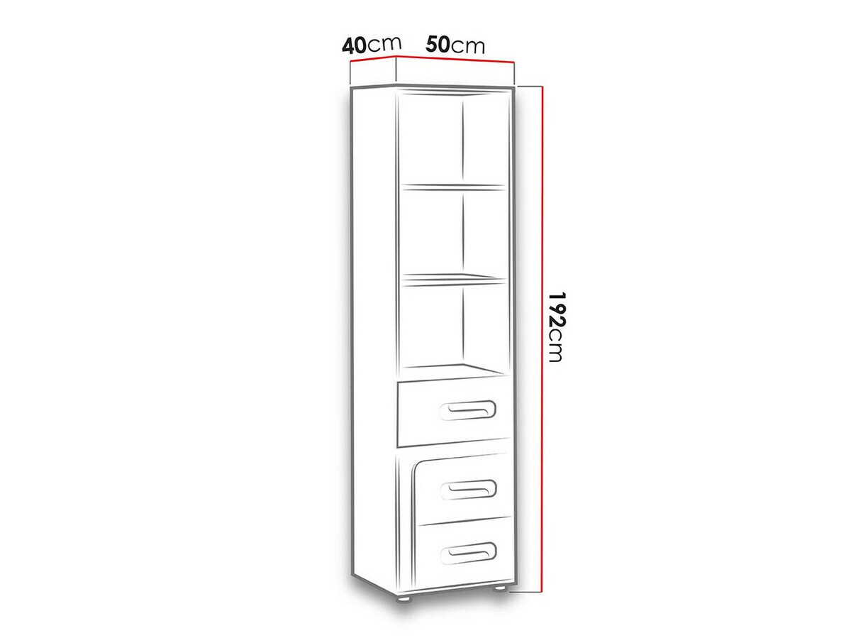 Стеллаж Levtala 105 (Антрацит + Белый + Розовый)
