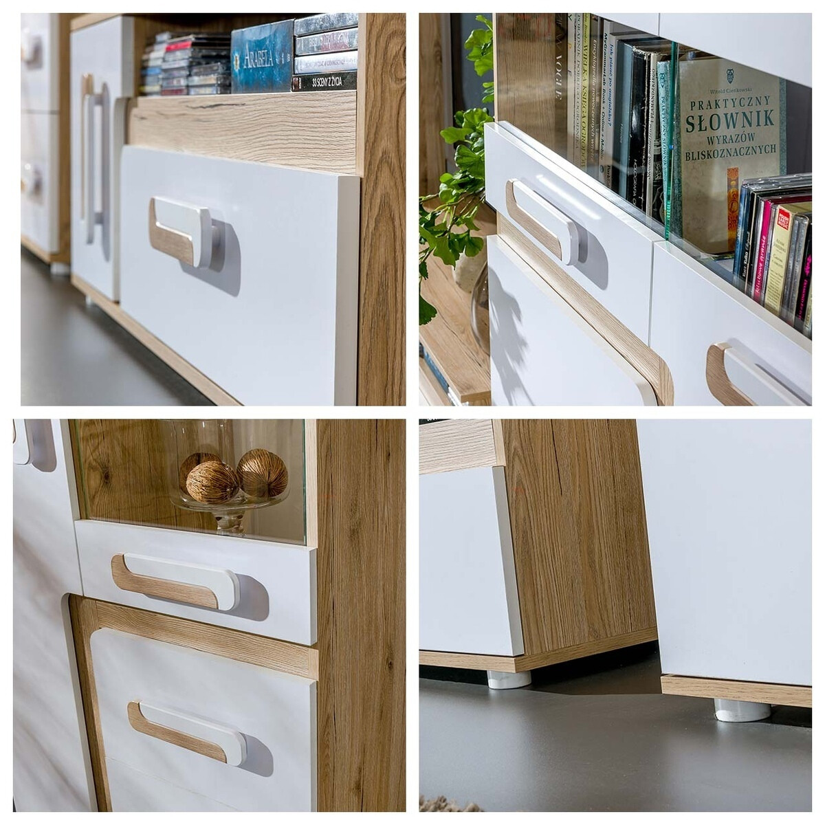 Стеллаж Levtala 105 (Антрацит + Белый)