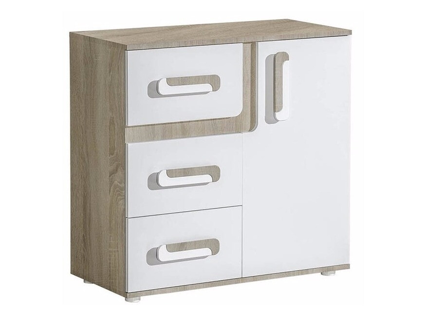 Kumode Levtala 108 (Gaišs ozols + Balts)