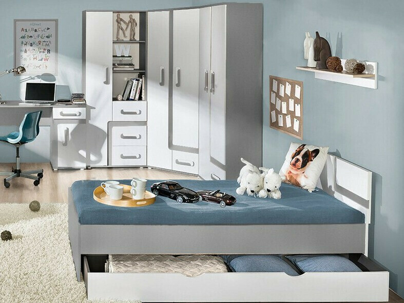 Настенная полка Levtala 111 (Светлый дуб + Белый)