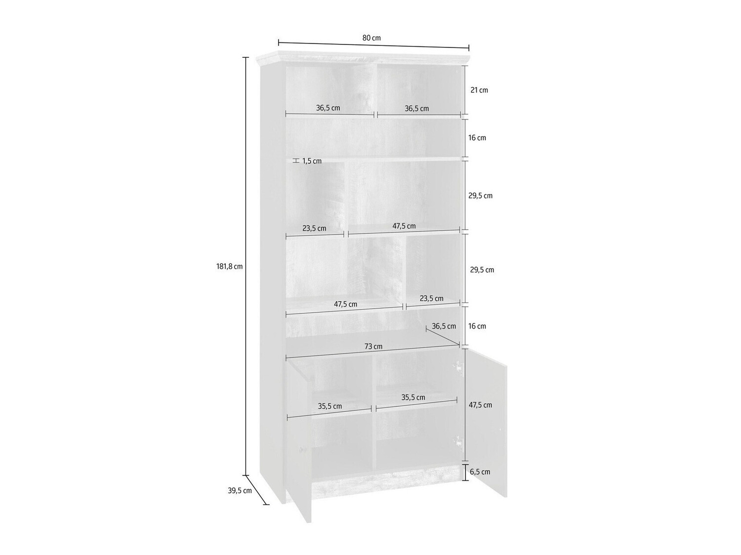 Plaukts Felmave 104 (Balts + Ozols)