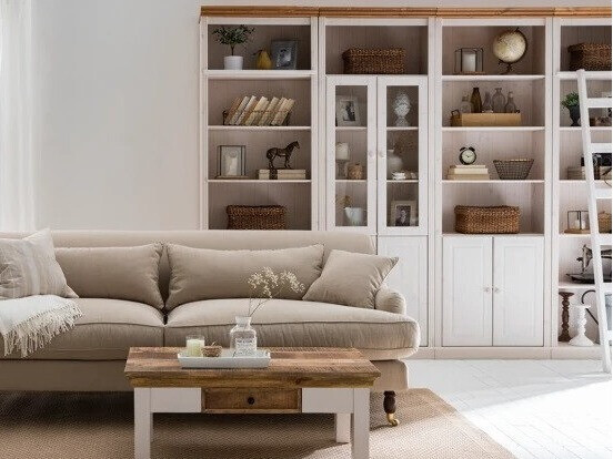 Plauktu komplekts Saltoro 112 (Balts + Medus ozols)