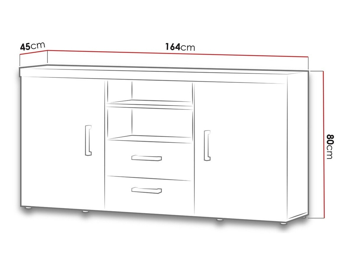 Kumode Odebeli 105 (Balts + Glancēts balts)