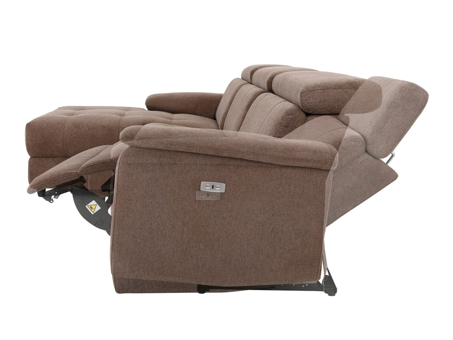 Угловой диван реклайнер Denton 1502 (Коричневый)