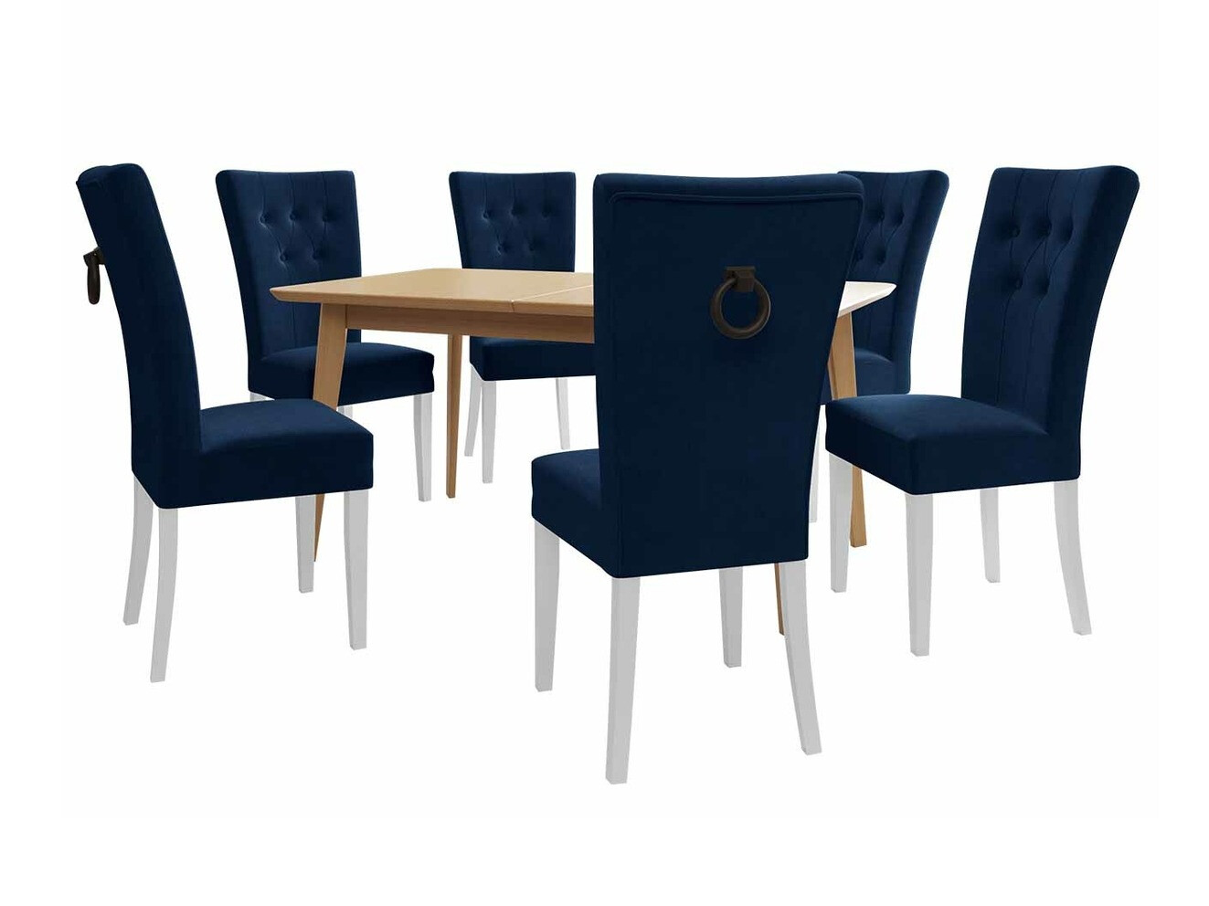 Ēdamistabas komplekts Racine 144 (Balts + Magic Velvet 2216)