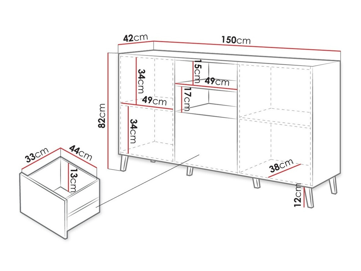 Kumode Charlotte 143 (Balts + Glancēts balts)