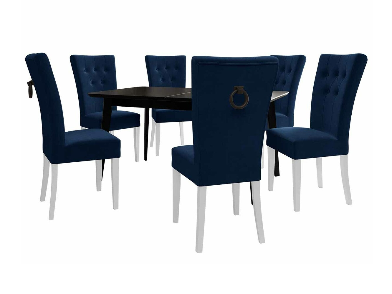 Обеденный гарнитур Racine 144 (Белый + Magic Velvet 2216)