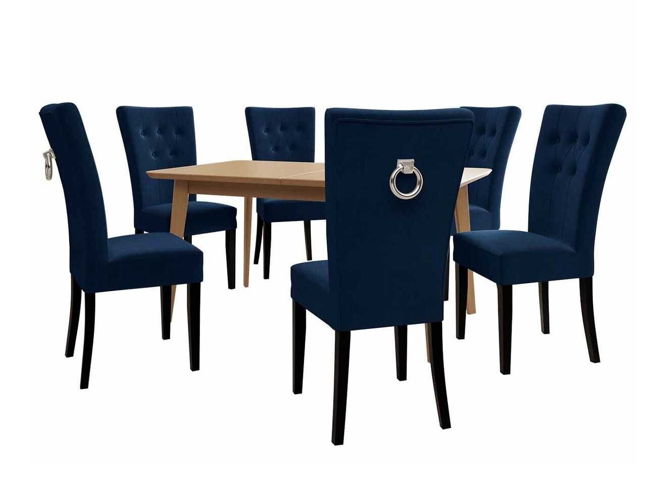 Обеденный гарнитур Racine 144 (Чёрный + Magic Velvet 2216)