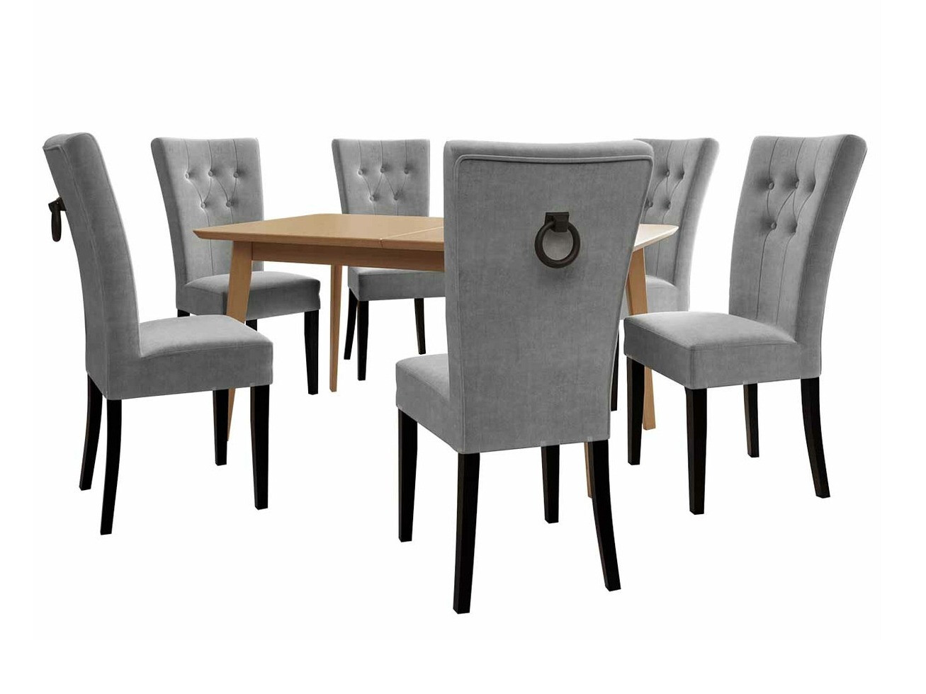 Обеденный гарнитур Racine 144 (Чёрный + Magic Velvet 2217)