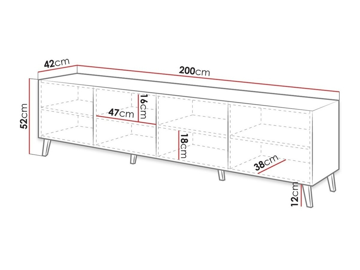 TV galds Charlotte 145 (Grafīts + Glancēts grafīts)