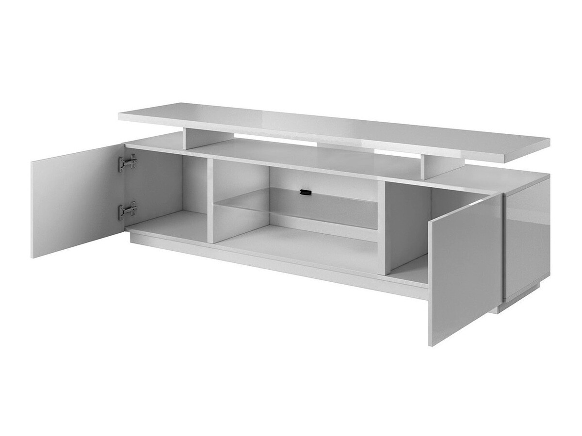 TV galds Figura (Melns + Glancēts melns)