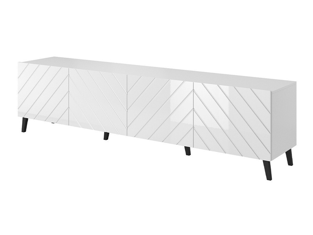 ТВ тумба Charlotte 145 (Белый + Глянцевый белый)