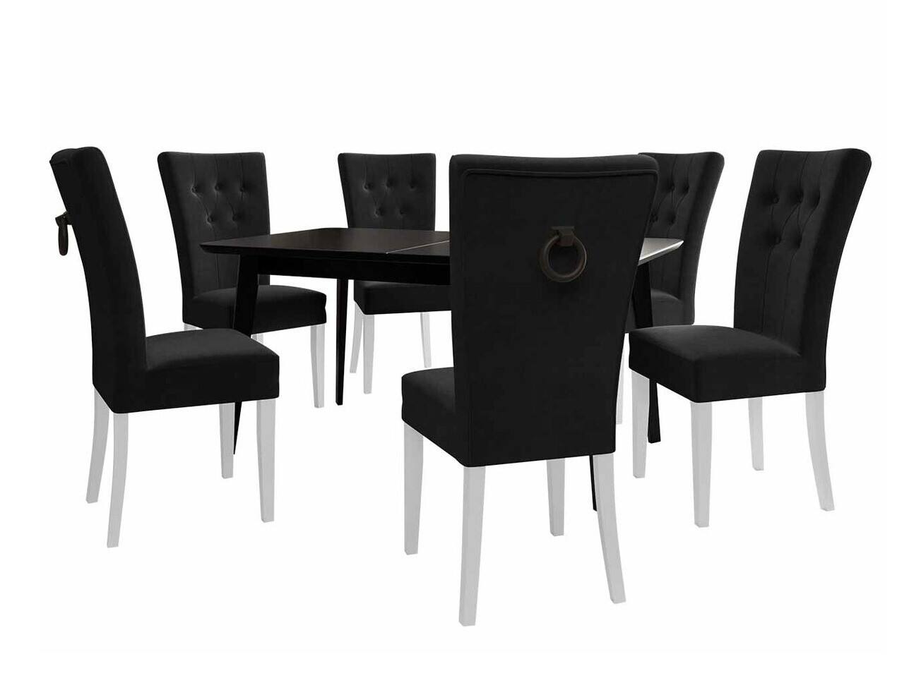 Ēdamistabas komplekts Racine 144 (Balts + Magic Velvet 2219)