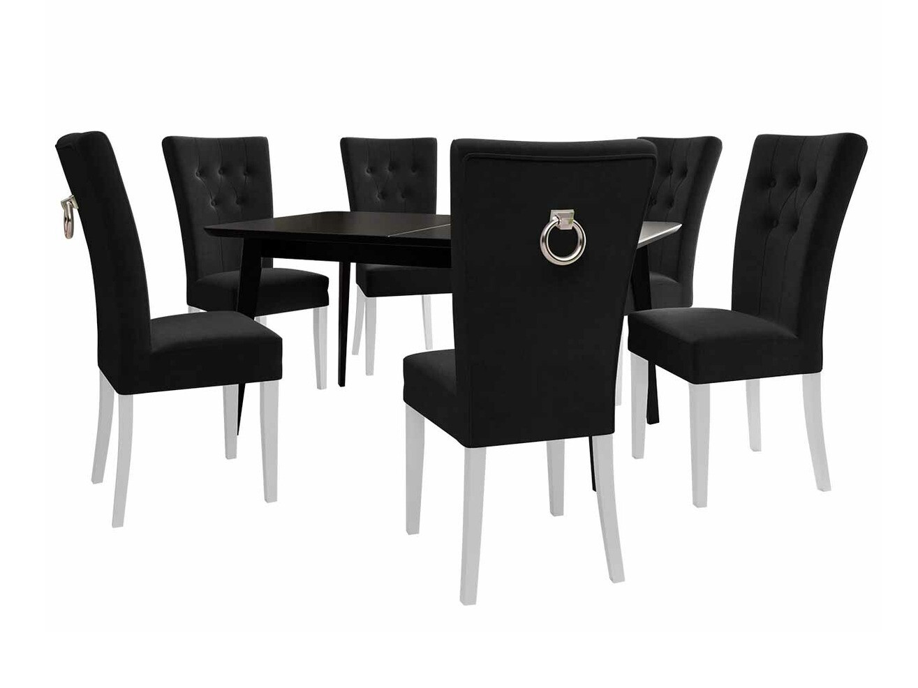 Ēdamistabas komplekts Racine 144 (Balts + Magic Velvet 2219)