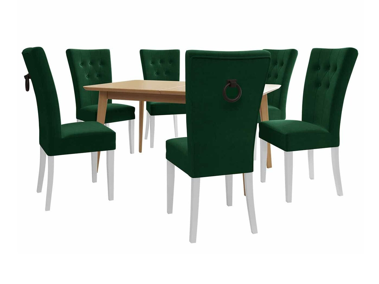 Ēdamistabas komplekts Racine 144 (Balts + Magic Velvet 2225)