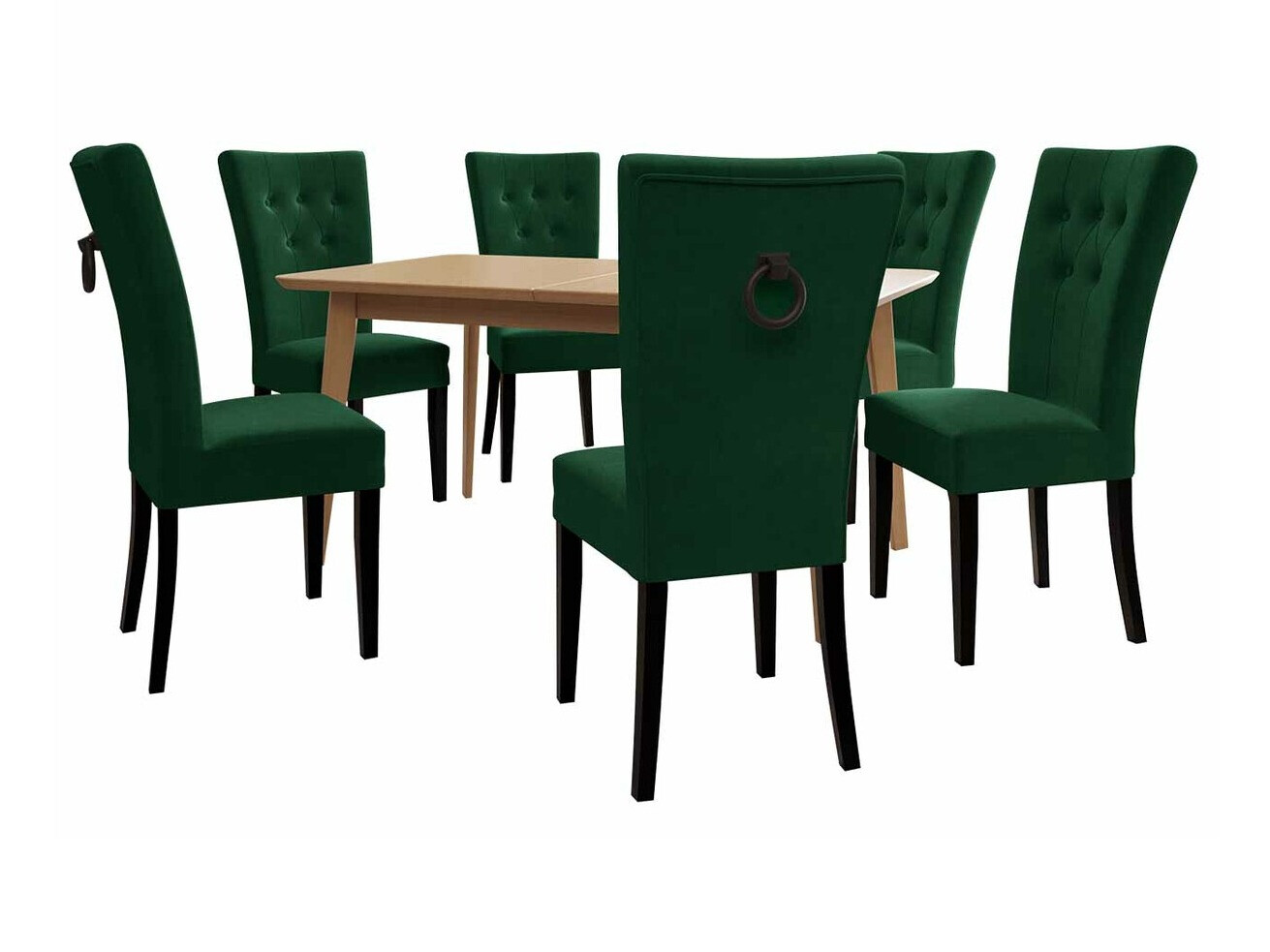 Ēdamistabas komplekts Racine 144 (Melns + Magic Velvet 2225)