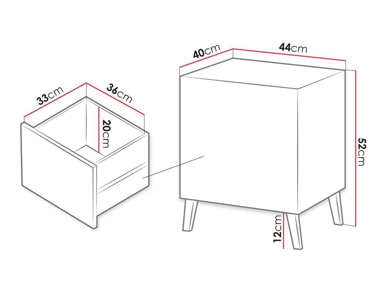 Комплект прикроватных тумбочек Charlotte 141 (Белый)