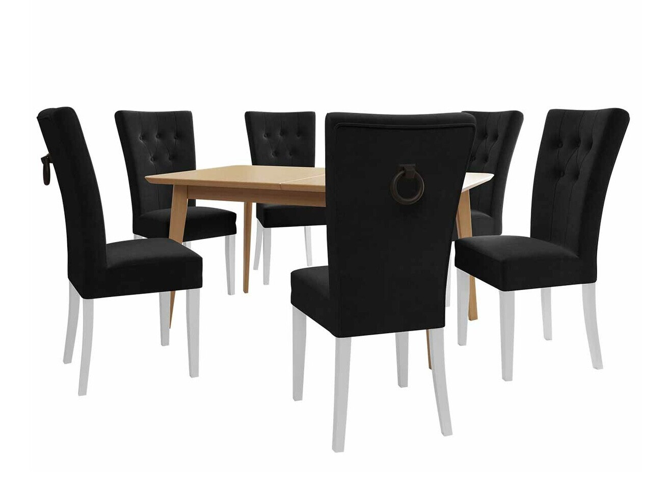 Обеденный гарнитур Racine 144 (Белый + Magic Velvet 2219)