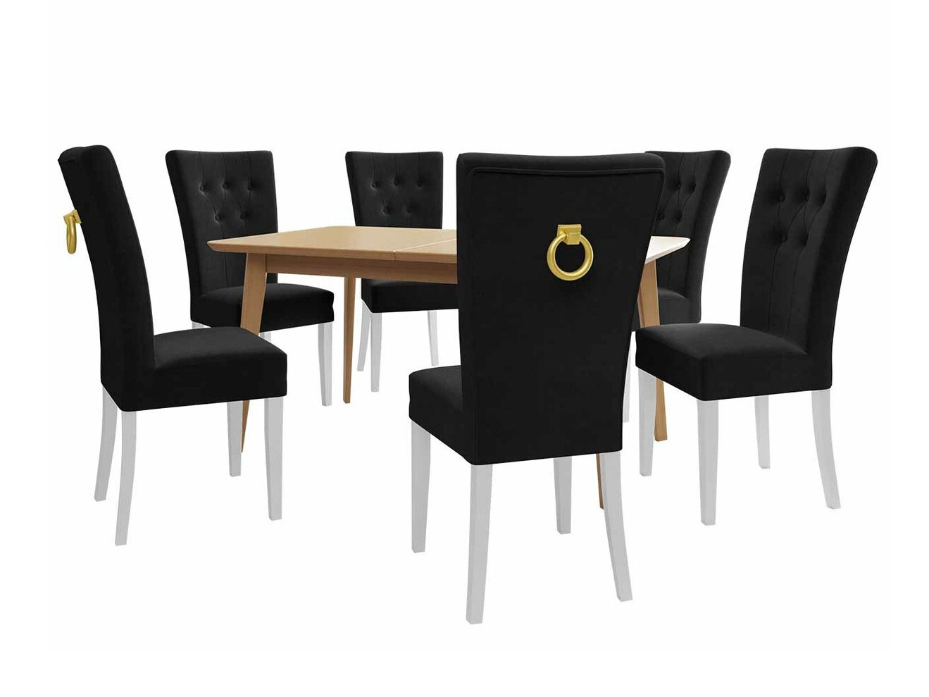 Обеденный гарнитур Racine 144 (Белый + Magic Velvet 2219)