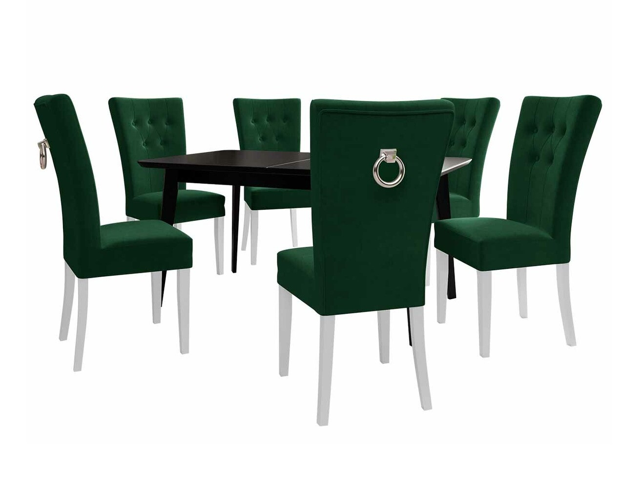 Обеденный гарнитур Racine 144 (Белый + Magic Velvet 2225)