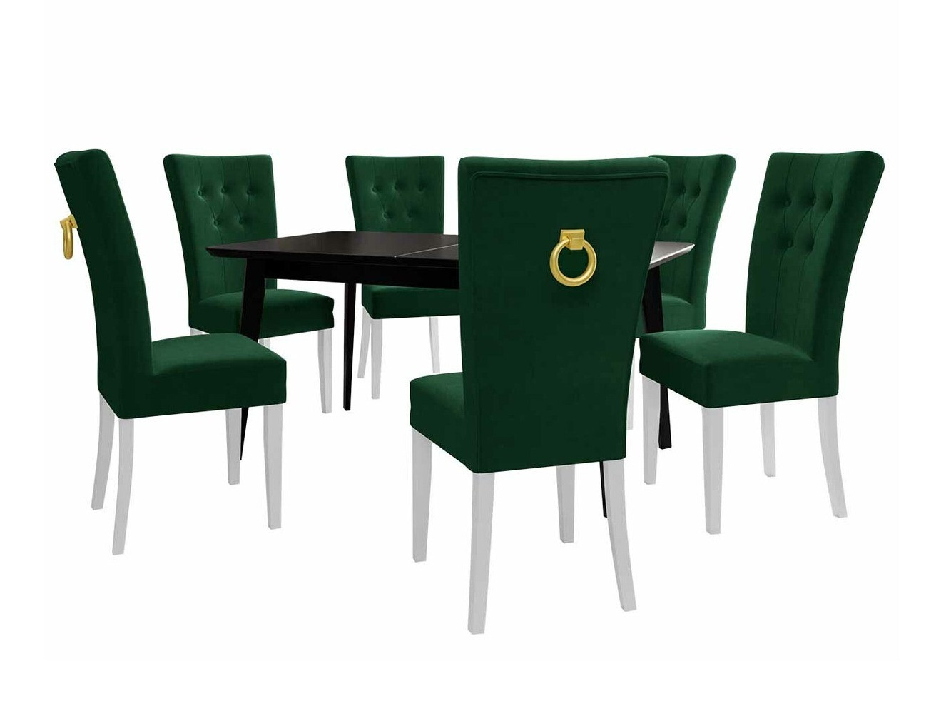 Обеденный гарнитур Racine 144 (Белый + Magic Velvet 2225)