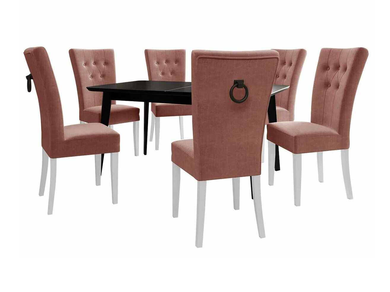 Обеденный гарнитур Racine 144 (Белый + Magic Velvet 2258)