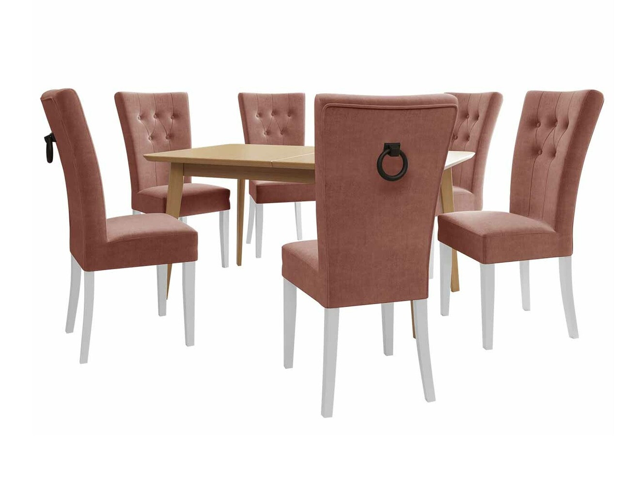 Обеденный гарнитур Racine 144 (Белый + Magic Velvet 2258)