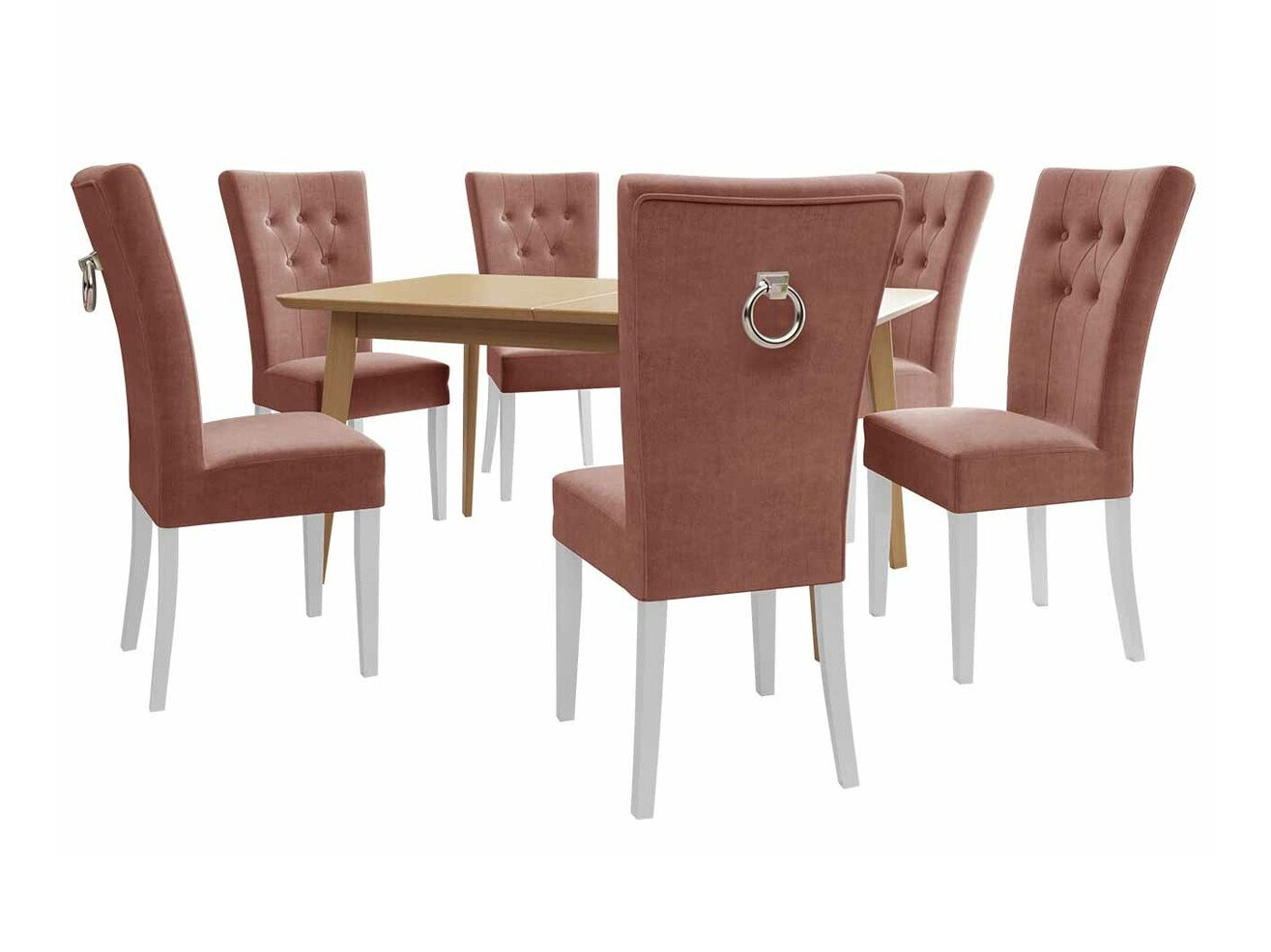 Обеденный гарнитур Racine 144 (Белый + Magic Velvet 2258)