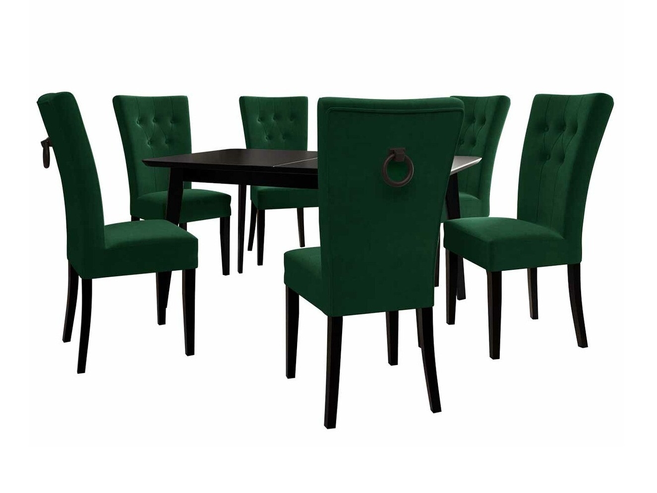 Обеденный гарнитур Racine 144 (Чёрный + Magic Velvet 2225)