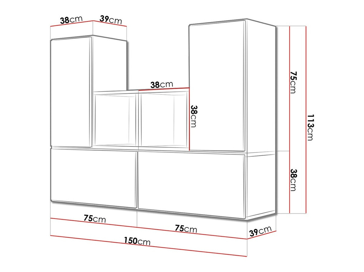 Комплект шкафчиков Corbele 123 (Белый)