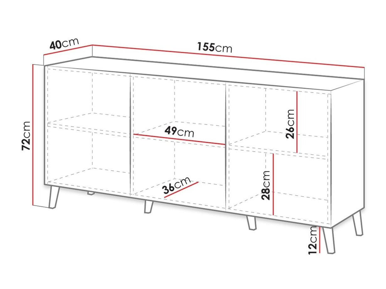 Skapis Charlotte 140 (Balts)