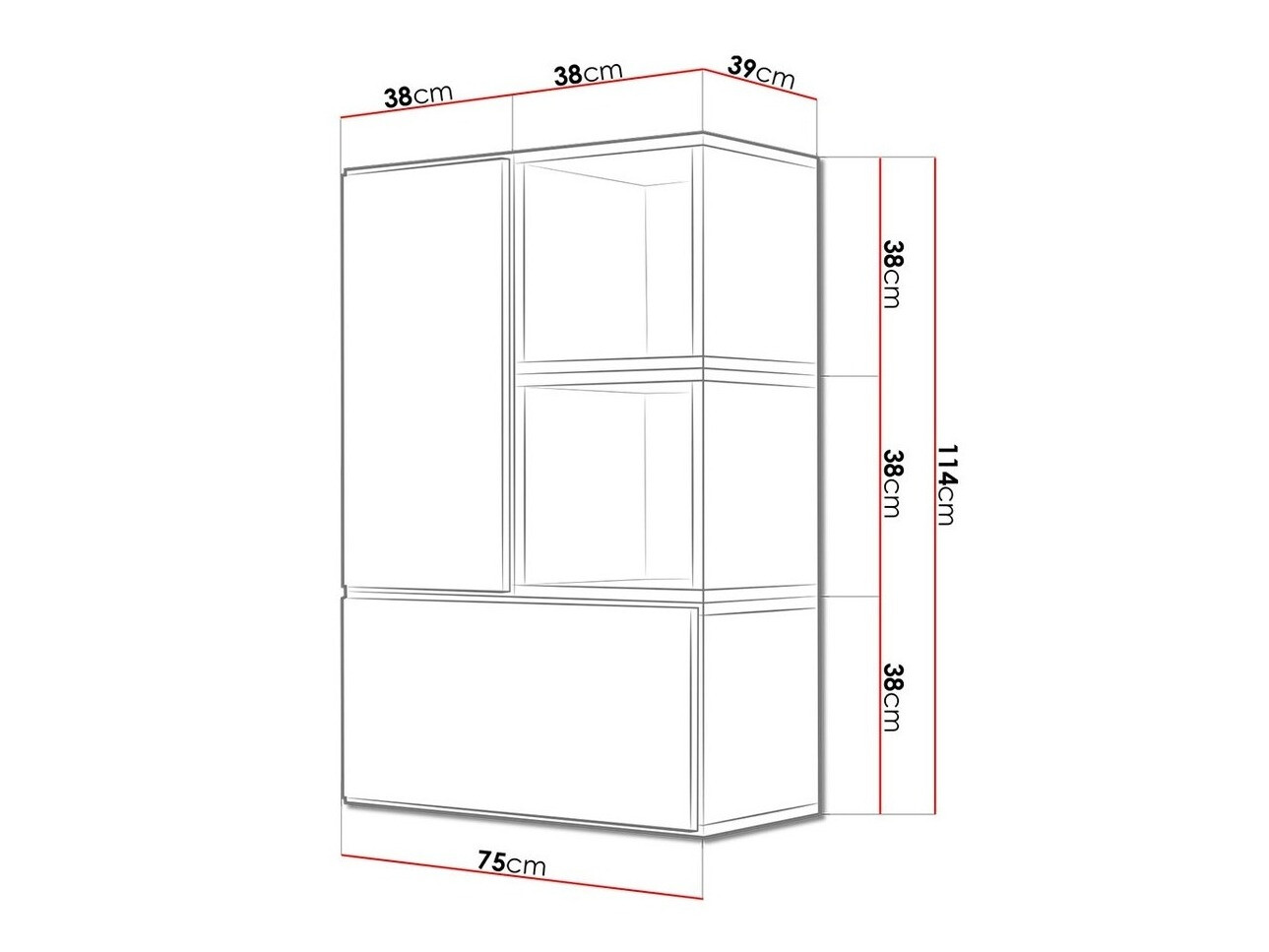Skapīšu komplekts Corbele 122 (Balts)