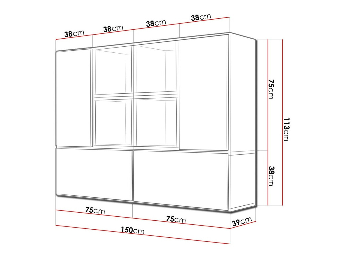 Skapīšu komplekts Corbele 124 (Balts)