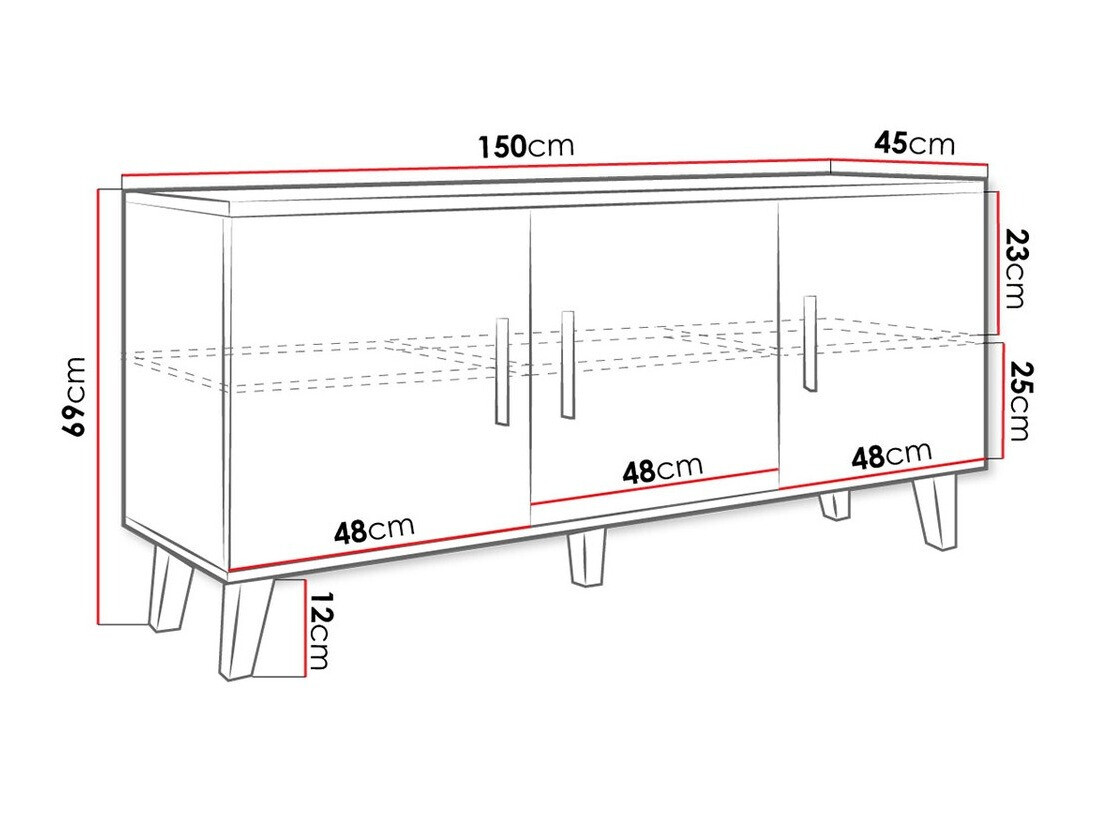 TV galds Larfloi 106 (Votan ozols + Melns)
