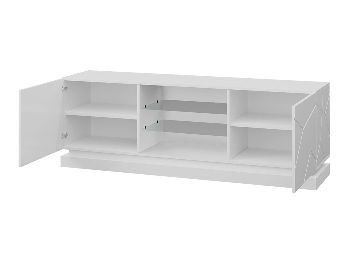 TV galds Linar (Melns + Glancēts melns)