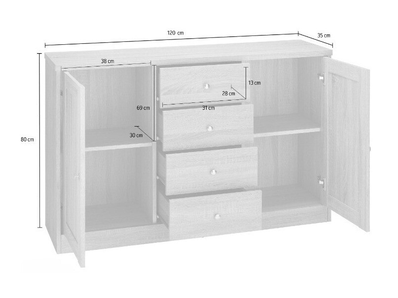 Kumode Cirtene 105 (Balts + Ozols)