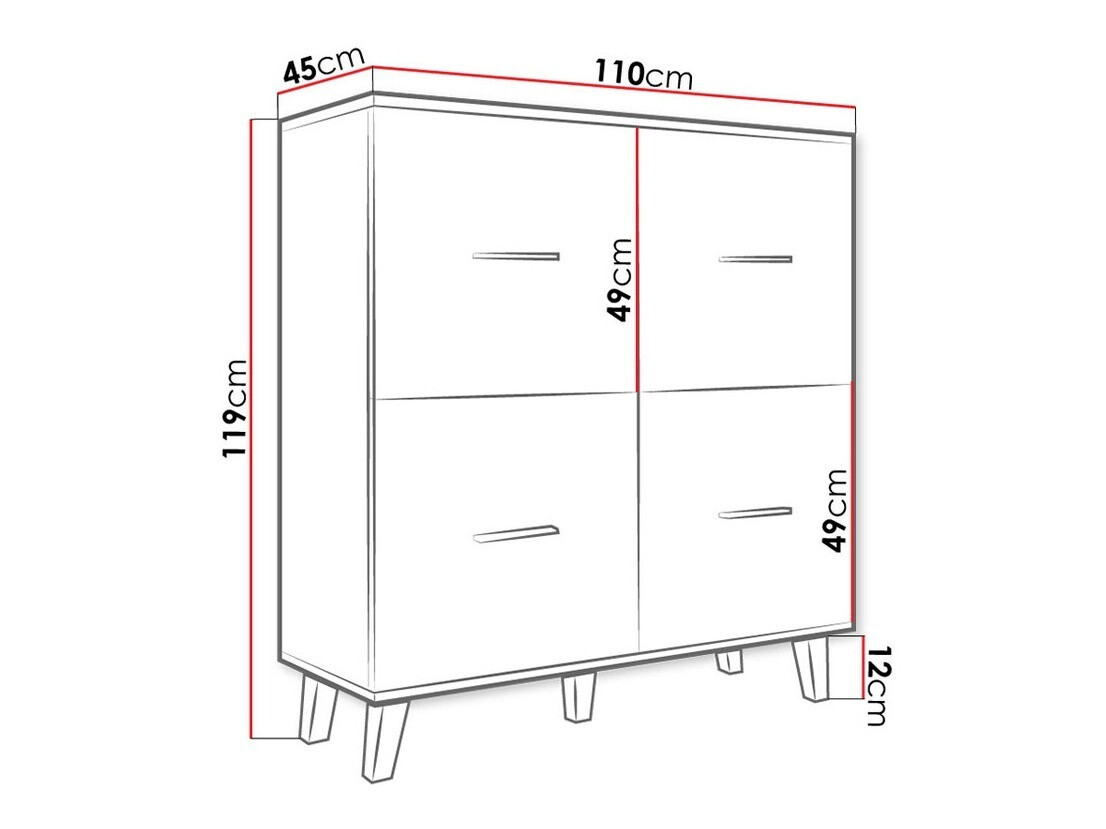 Шкафчик Larfloi 105 (Белый + Сонома Дуб)