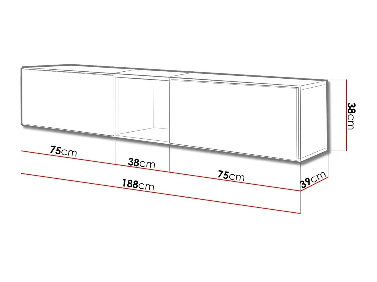 TV galds Corbele 115 (Balts)